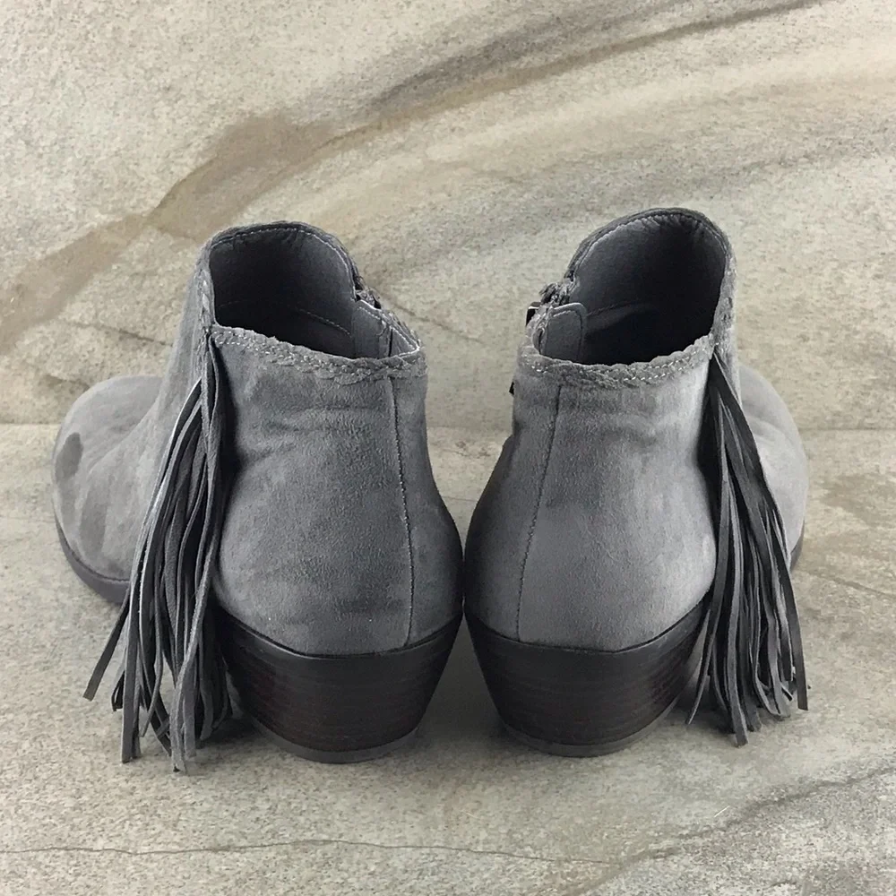 Sam Edelman Paige Suede Booties Size 7 Gray EUC